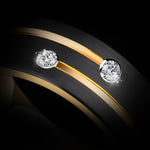 Luxury Mens 8mm Black Stainless Steel Ring