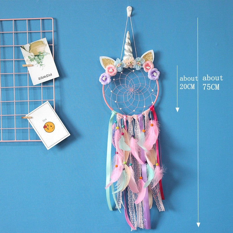 Unicorn Flying Feather Dreamcatcher