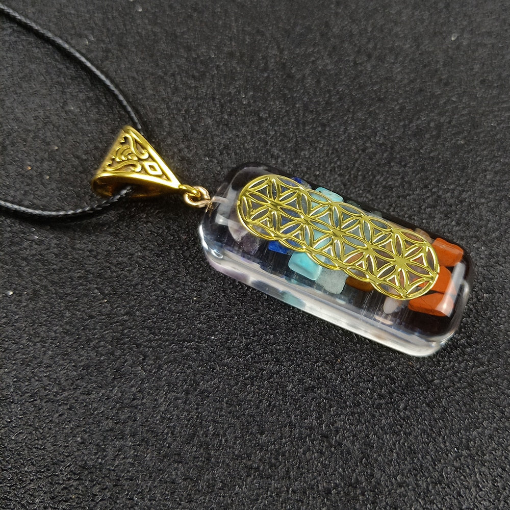 Natural Chakra Orgone Energy Pendant Necklace