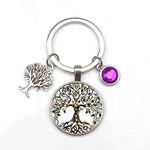 Crystal Stone Tree of Life Statement Keychain