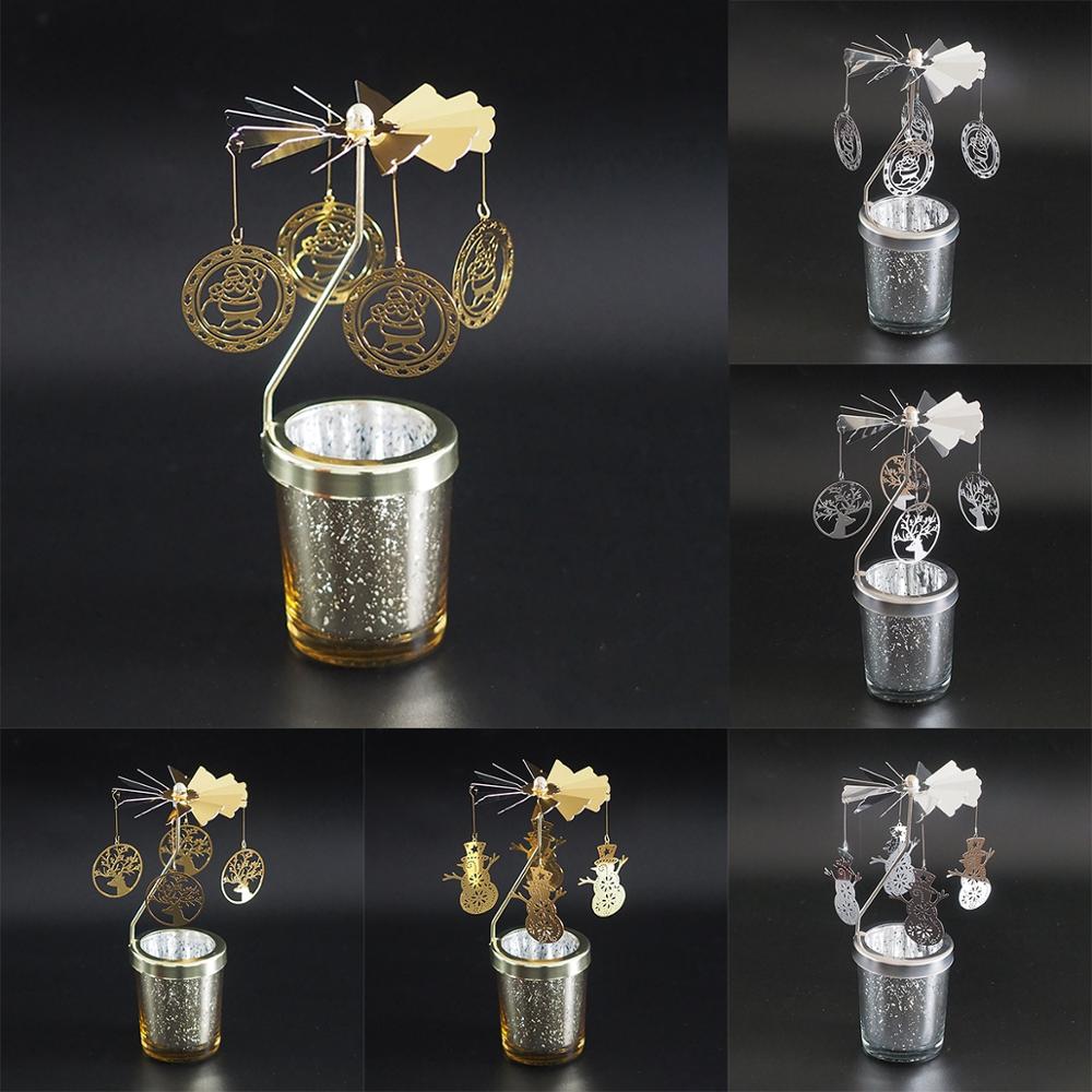 Metal Rotating Candle Holder