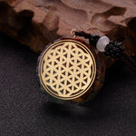 Geometric Pattern Chakras Orgonite Natural Stone Pendant