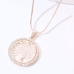 Hot Small Tree of Life Crystal Pendant Necklace for Women Gifts