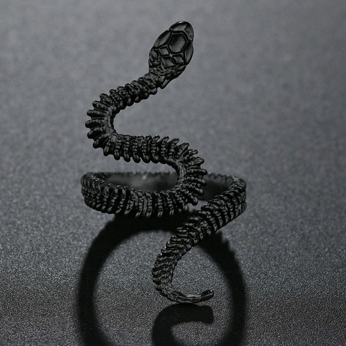 Double Head Snake Adjustable Rings