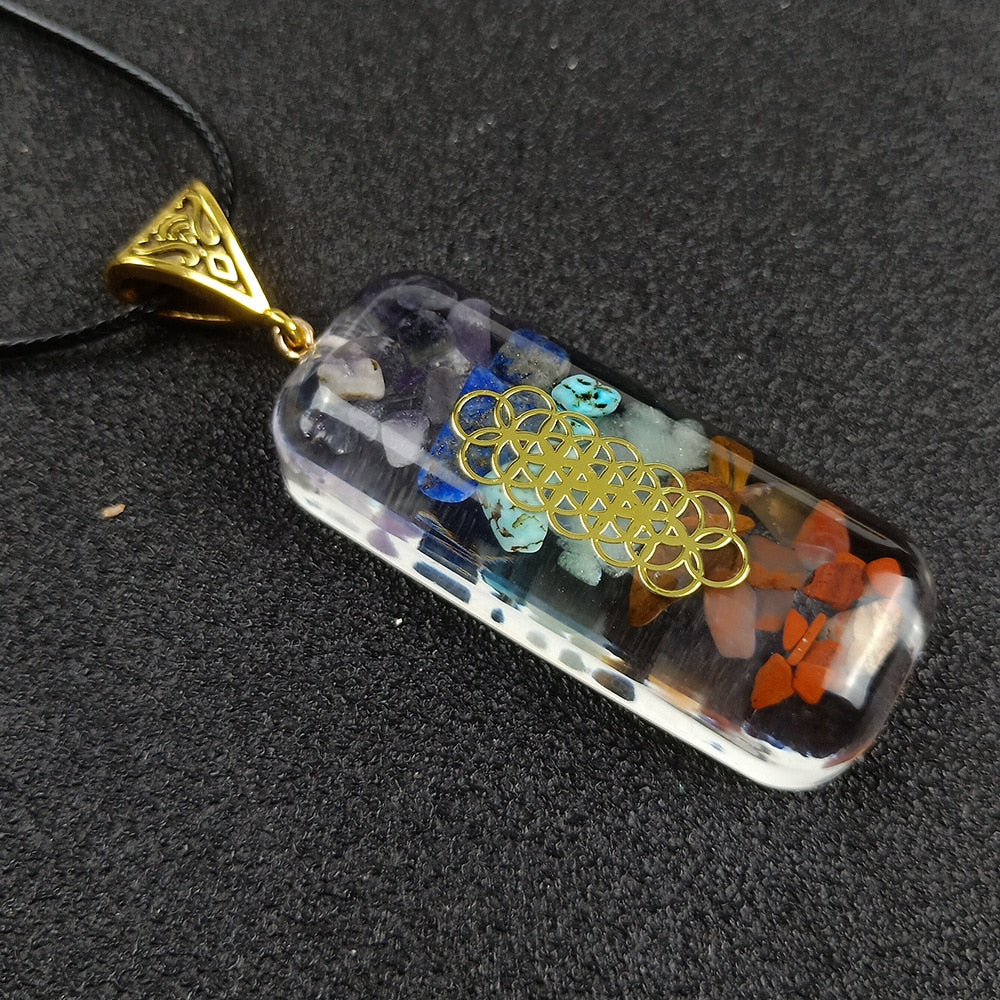 Natural Chakra Orgone Energy Pendant Necklace
