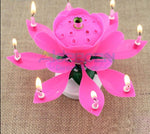 Cake Candle Lotus Flower Musical Candle