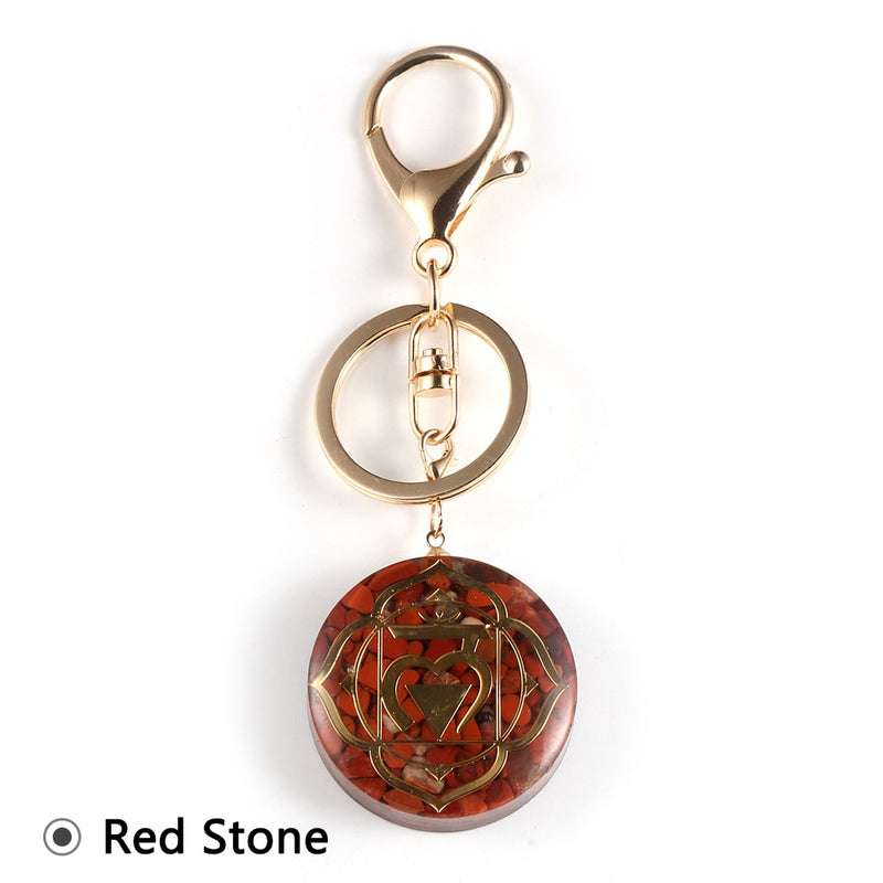 Natural 7 Chakra Stone Keychain