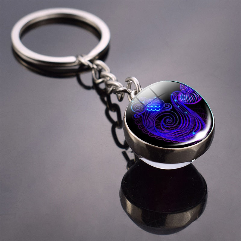 Glass Ball Keychain