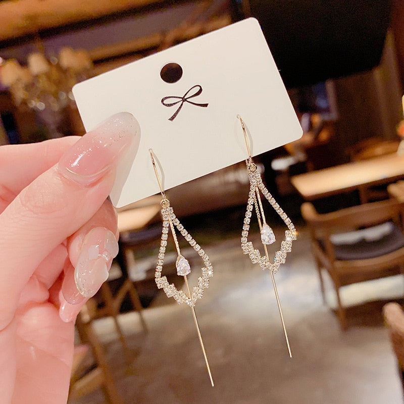 Korean White Pearl Drop Earrings