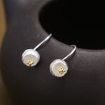 925 sterling silver Long Flower Earrings