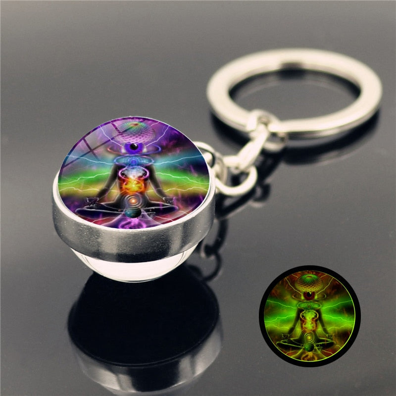 Seven Chakra Keychain