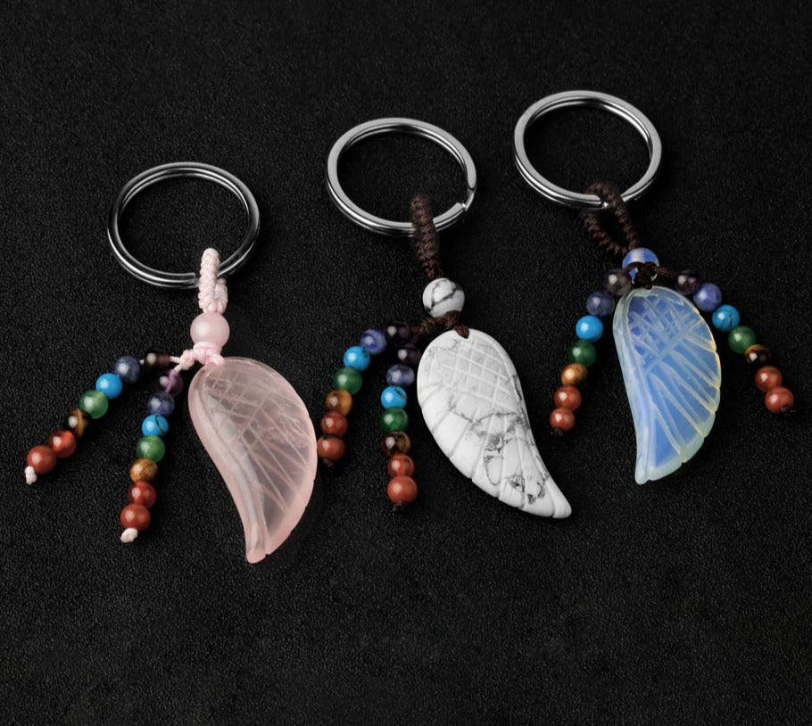 7 Chakras Natural Healing Crystal Keychain