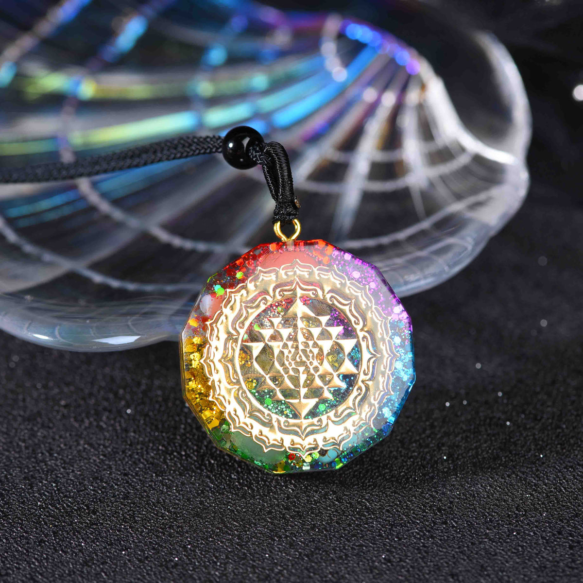 Orgonite Pendant Sri Yantra Necklace