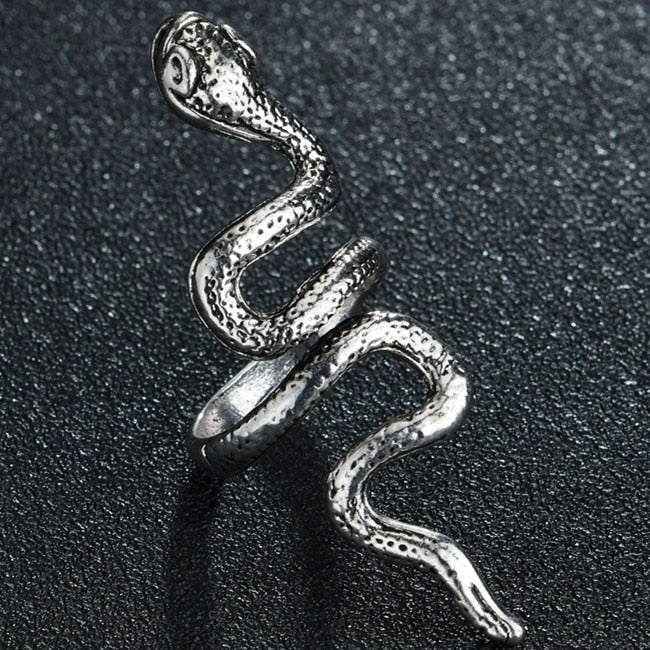 Double Head Snake Adjustable Rings