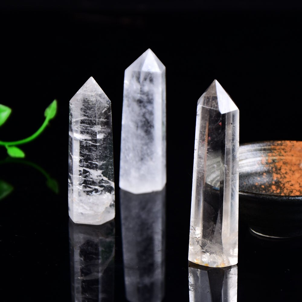 Natural Crystal Clear Quartz Transparency Quartz Point Healing Stone