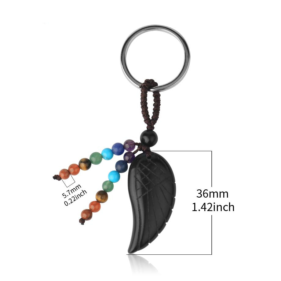 7 Chakras Natural Healing Crystal Keychain