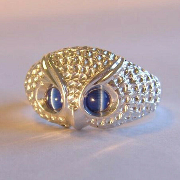 Cute Owl Silver Color Women  Finger Ring