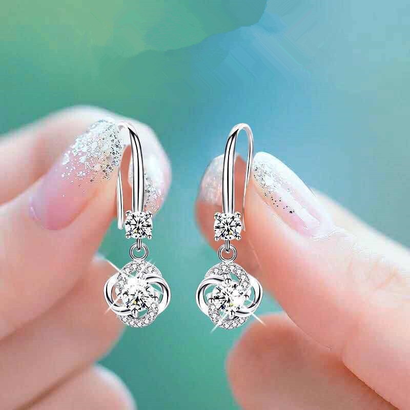 Crystal Zircon Stone Earrings