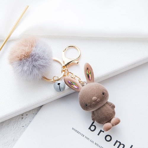 Luxury Lucky Rabbit Fur Keychain Keyring