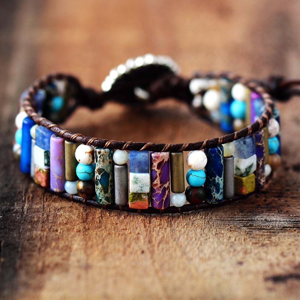 Single Leather Wrap Women Bracelet