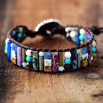 Single Leather Wrap Women Bracelet