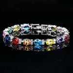 Gemstone Bangle Charm Bracelet