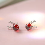 Crystal Deer Stud Earrings