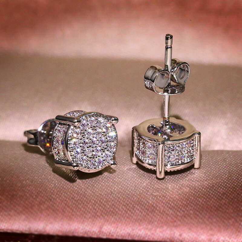 Luxury Full Crystal Round Earrings