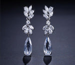 Water Drop Crystal Pendant Drop Earrings