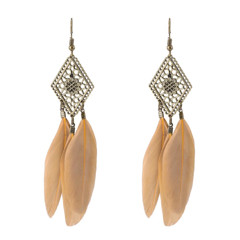 Fringed water drops earrings