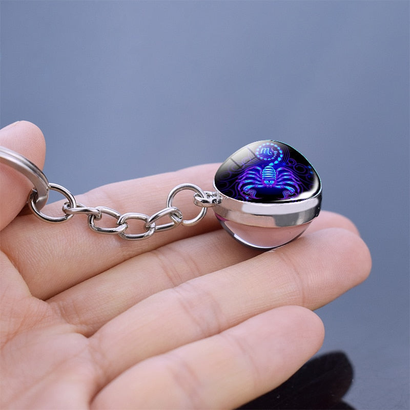 Glass Ball Keychain