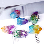 Natural Crystal Quartz color Cluster Stone