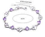 Crystal Heart Charm Bracelets