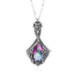 925 Silver Pendant Vintage Gemstone Pendant Necklace