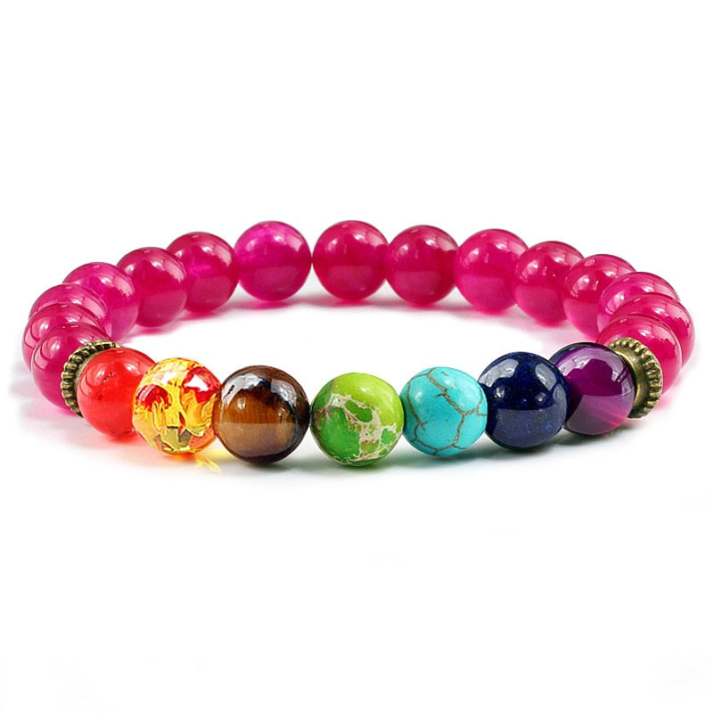 Beads Reiki Buddha Prayer Natural Stone Yoga Bracelet For Women
