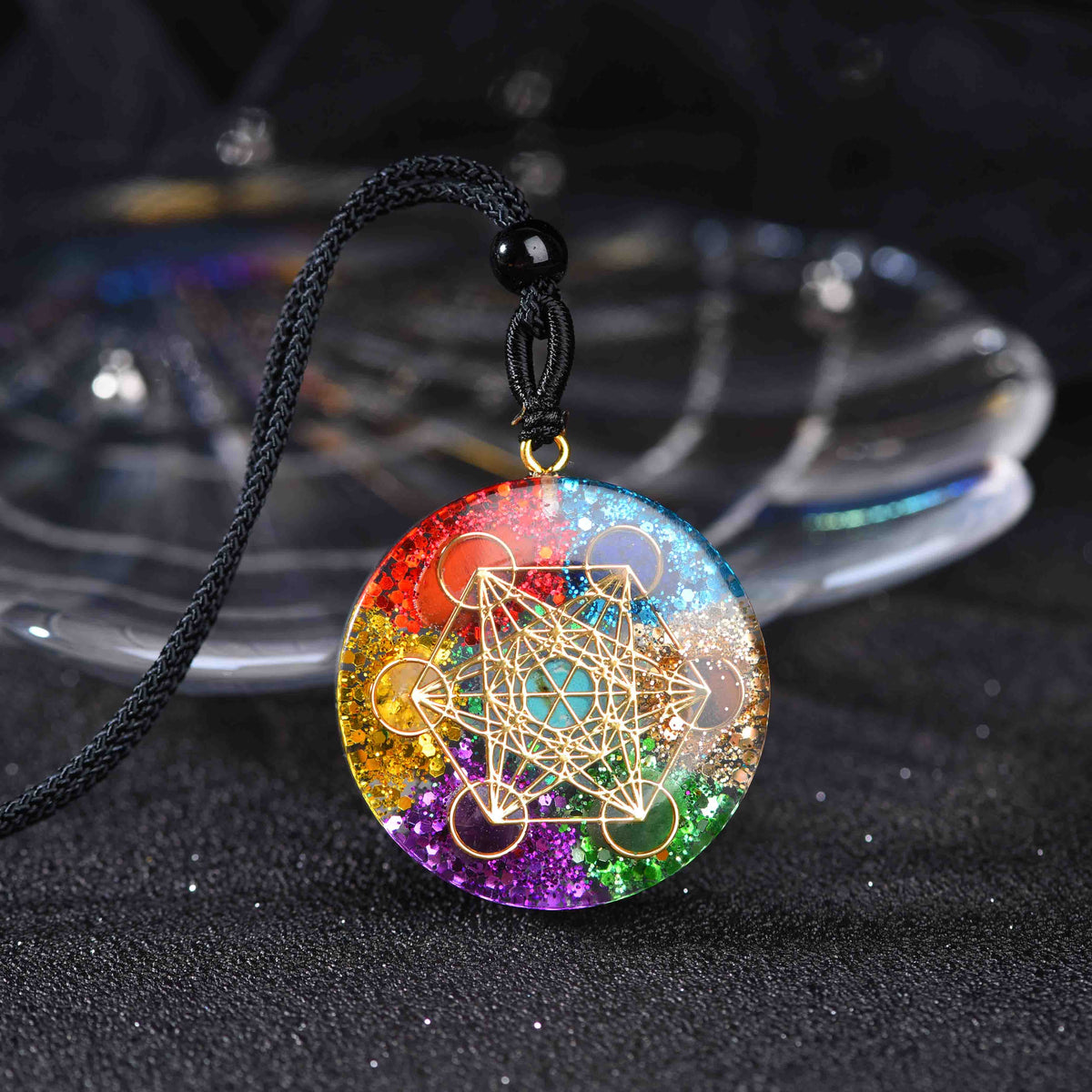 Orgonite Pendant Sri Yantra Necklace