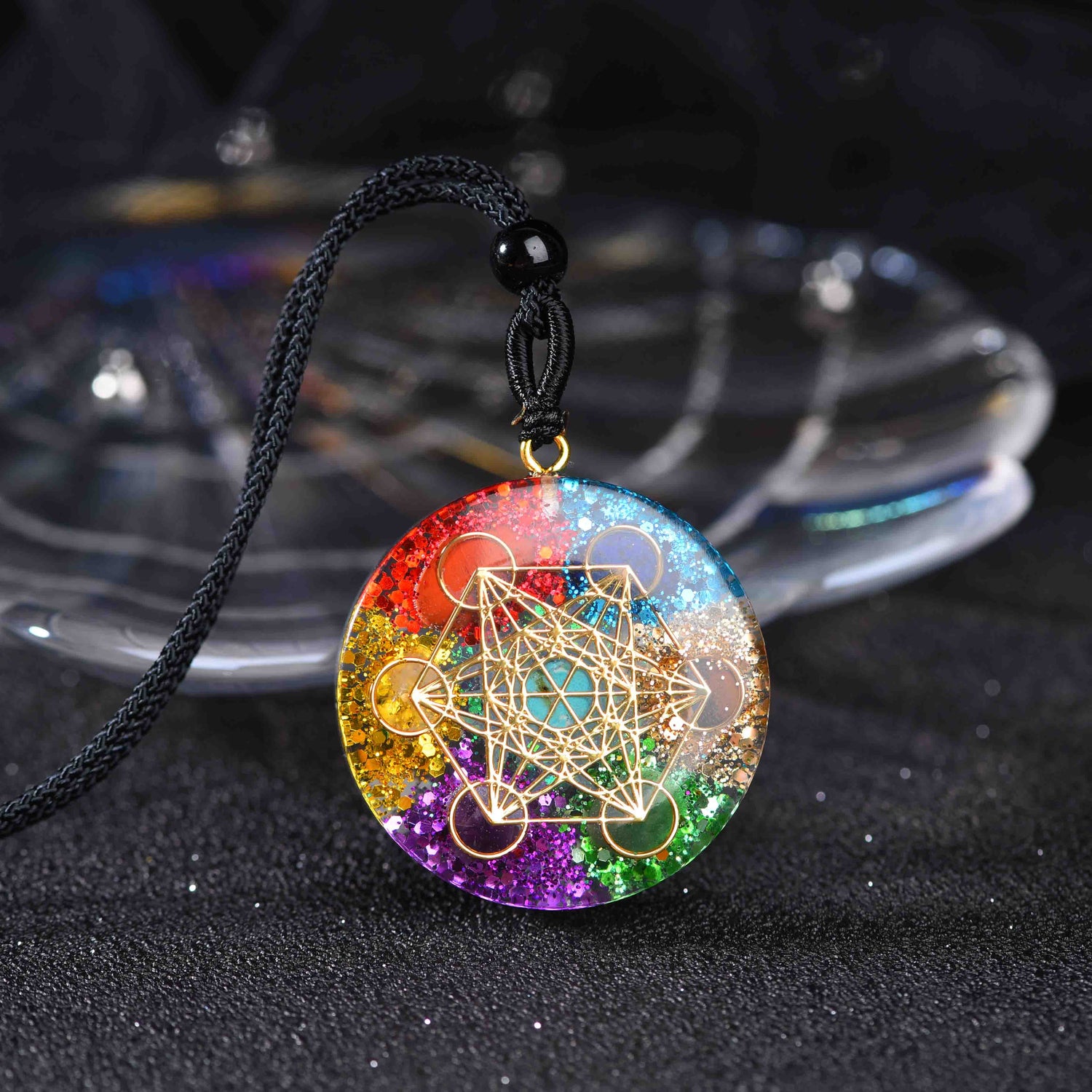 Orgonite Pendant Sri Yantra Necklace