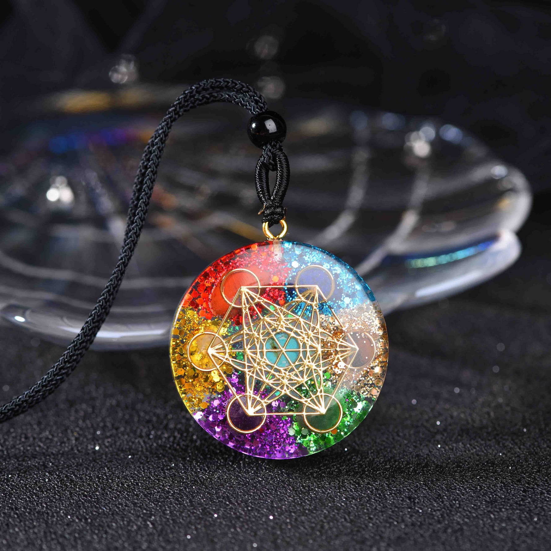 Orgonite Pendant Sri Yantra Necklace