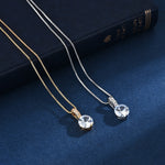 925 Sterling Silver Geometric Drop Necklace Clavicle Chain