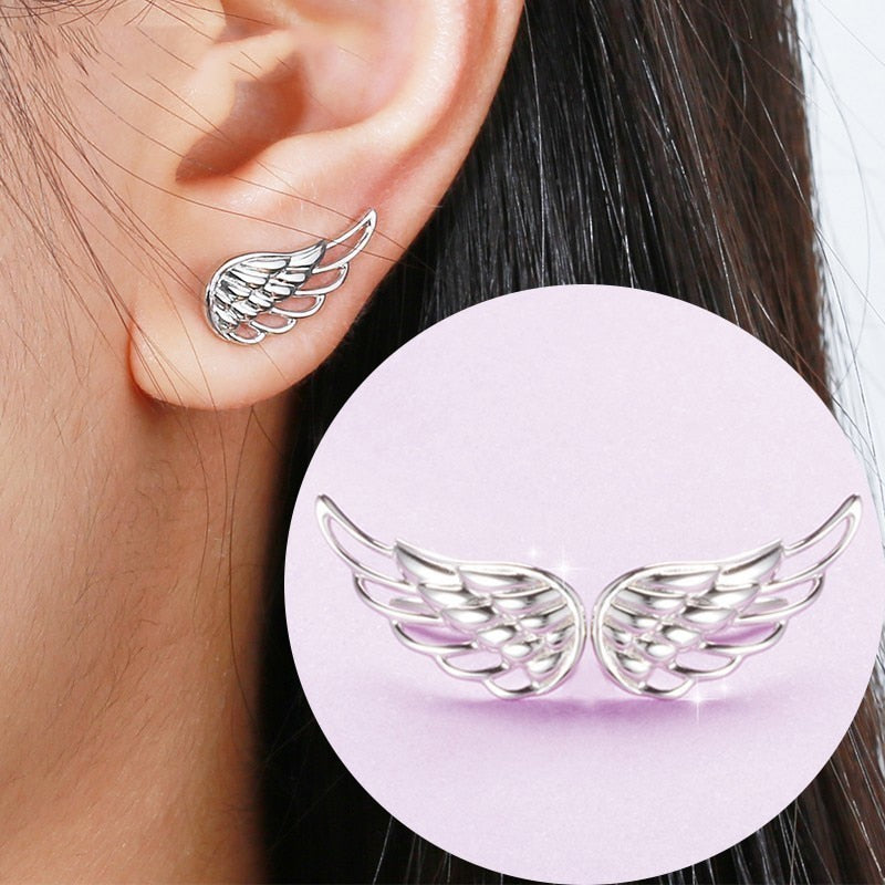 925 Sterling Silver Wing of Angel Necklace