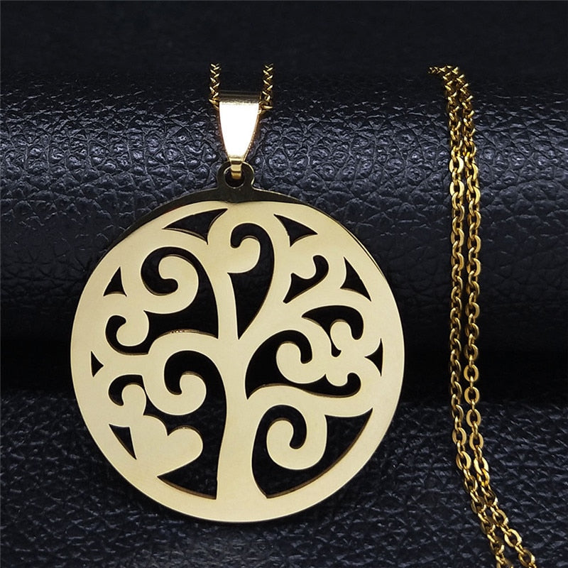 Tree of Life Stainless Steel Necklace