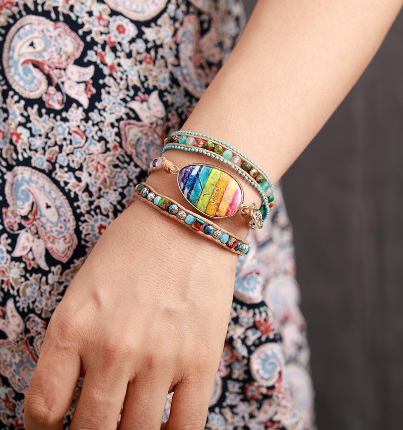 Multilayers Women Leather Wrap Bracelets