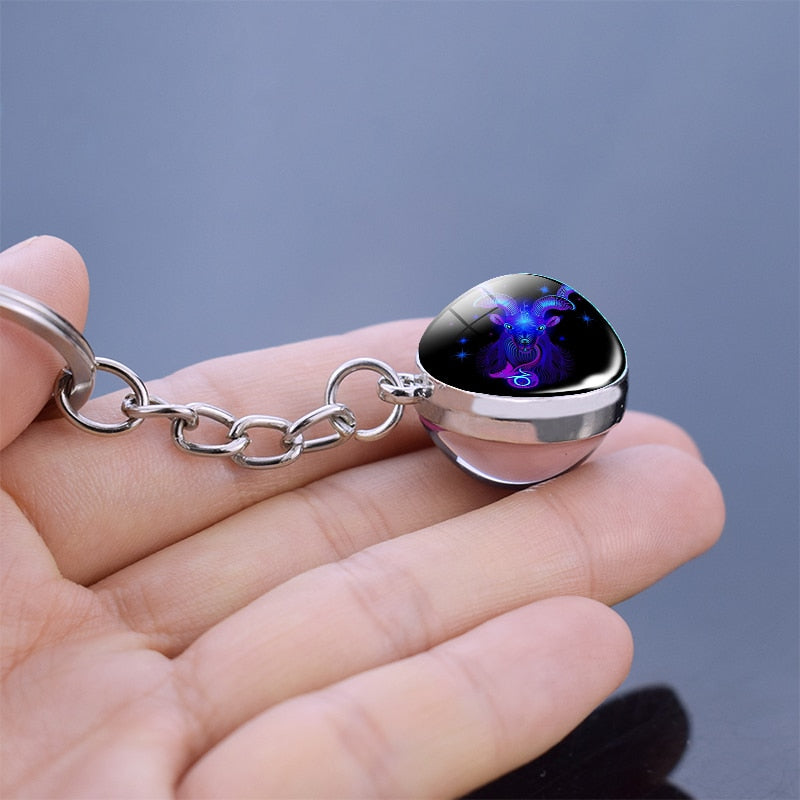 Glass Ball Keychain