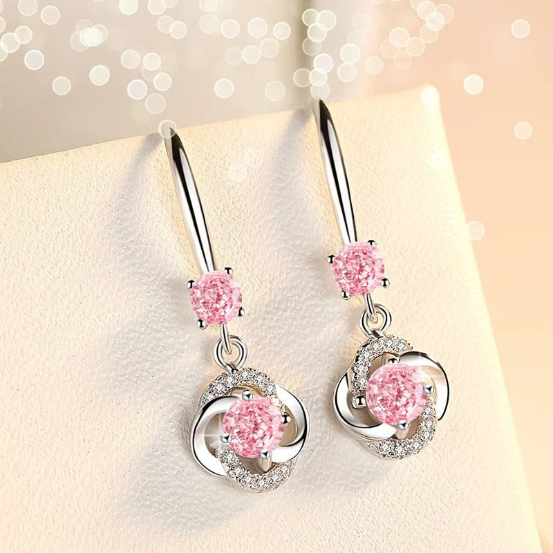 Crystal Zircon Stone Earrings
