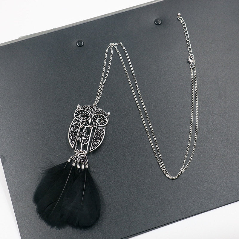 Feather Pendant Dreamcatcher Necklace