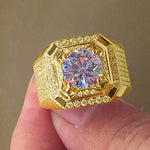 Gold 2.0 Carat White Crystal CZ Ring