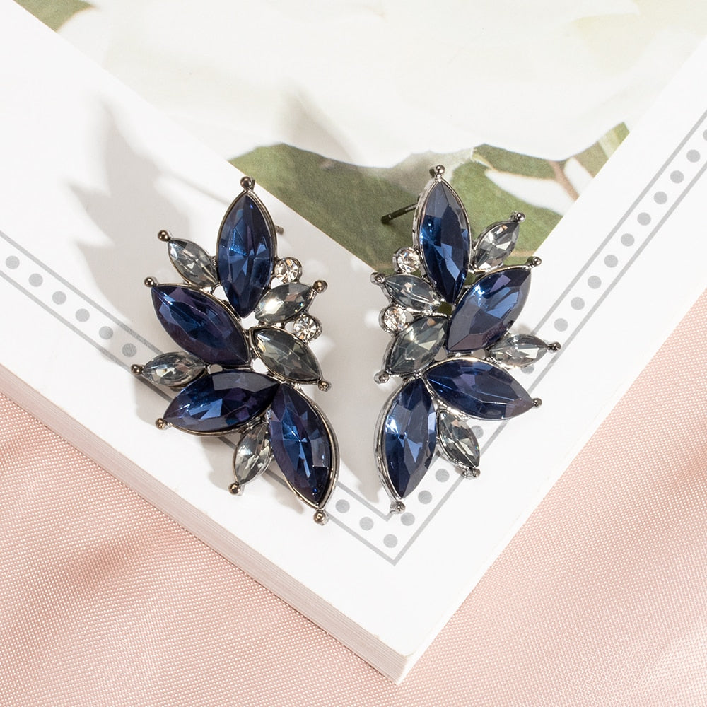 Fashion Crystal Water Drop Dangle Earrings