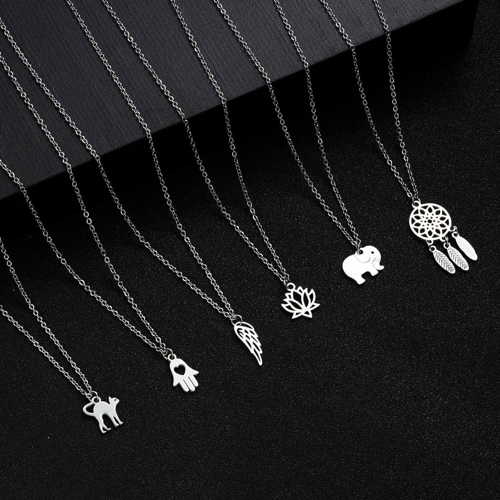 Fashion Retro Stainless Steel Dream Catcher Pendant Necklaces