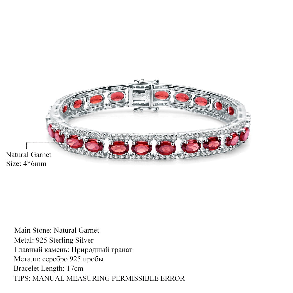 Gemstone 925 Sterling Silver Vintage Bracelet