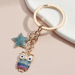 Cute Owl Star Key Ring